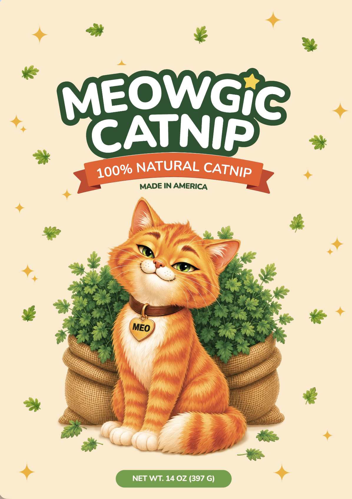 MEOWGIC CATNIP MEOWGIC 100% natural catnip pouch