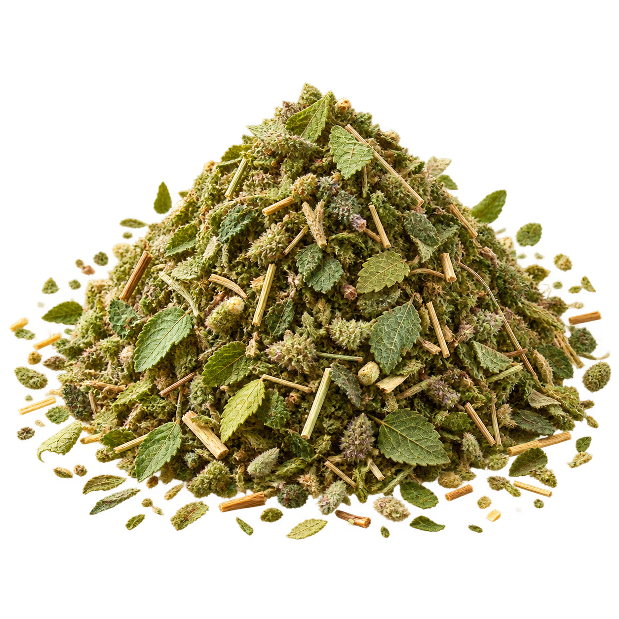 A mound of dried loose catnip